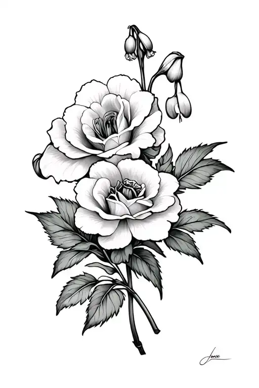 Carnation Lilly Of Valley And Rose