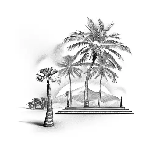 Car With Palm Tree