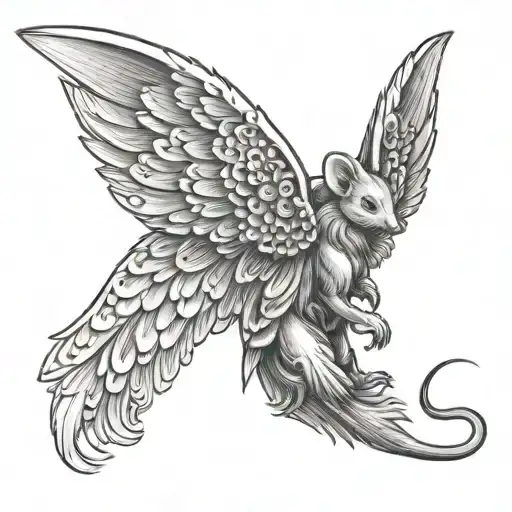 Mouse With Angel Wings