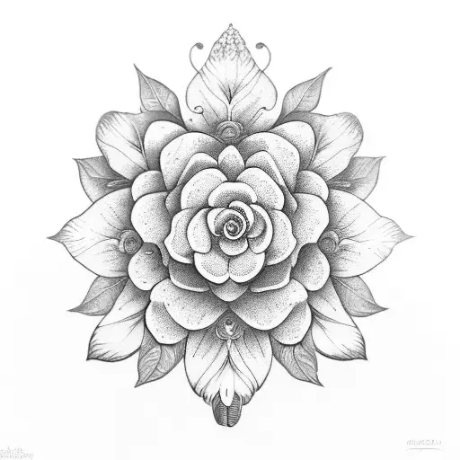 A Delicate Floral Wreath With Hidden Symbols And Meaningful Elements