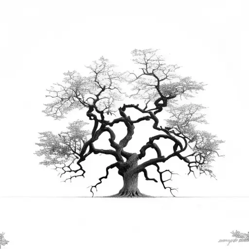 Oak Tree With No Leaves