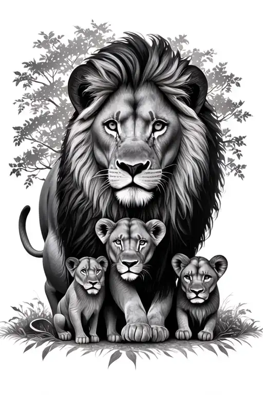 Lion Family Tree Two Boys My Wife And Me