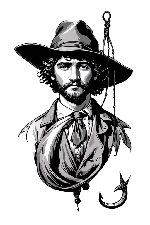 Huckleberry Finn Fishing Hook