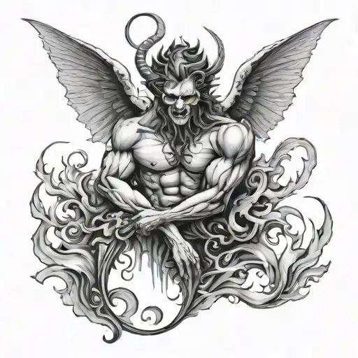 Demon And Angel Split In Half