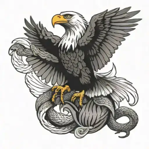 Eagle And Snake Fighting