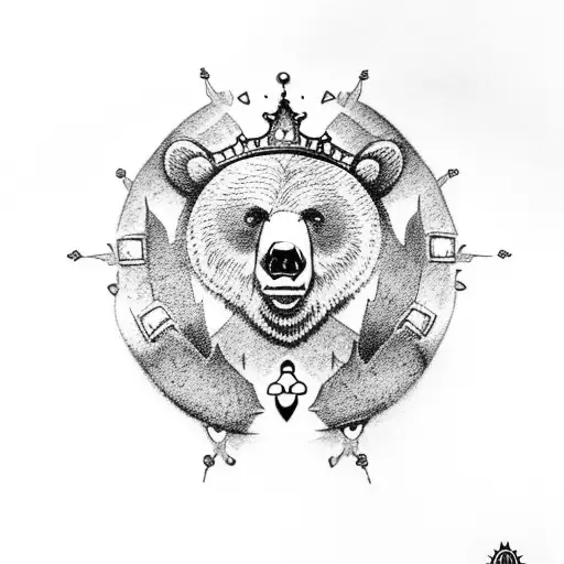 Bear Paw With Crown