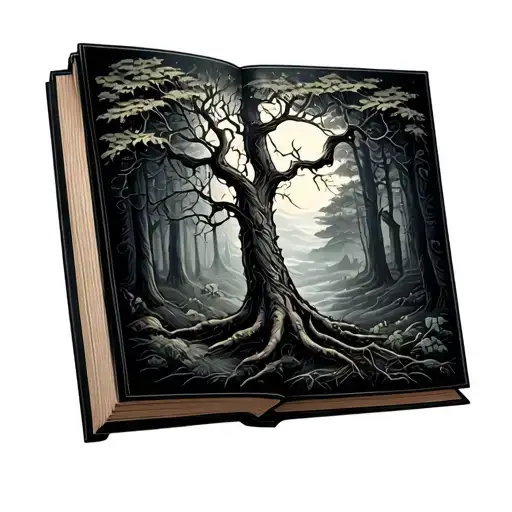 Book Made Of Tree Growing