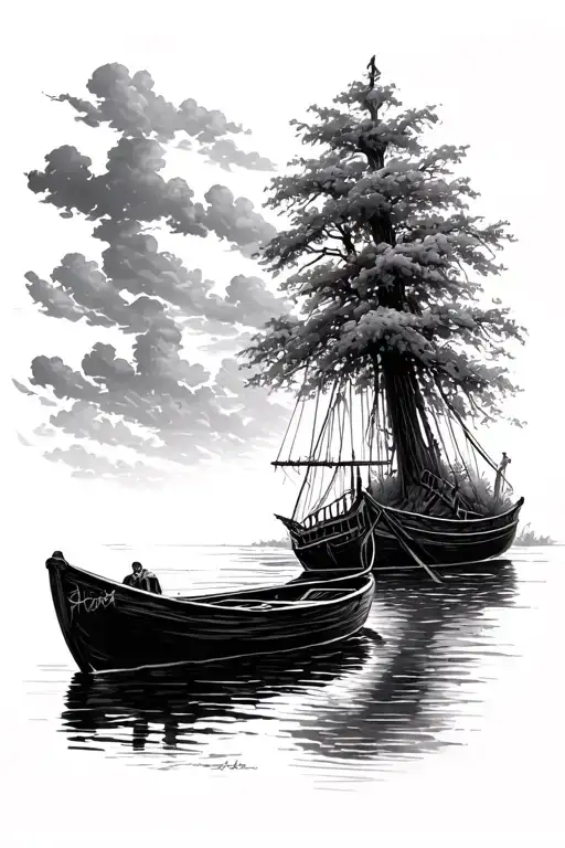 Boat On A River From Birth To Death