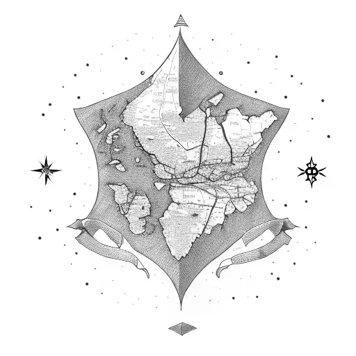 Map Coordinates Of Favorite Place With A Heart