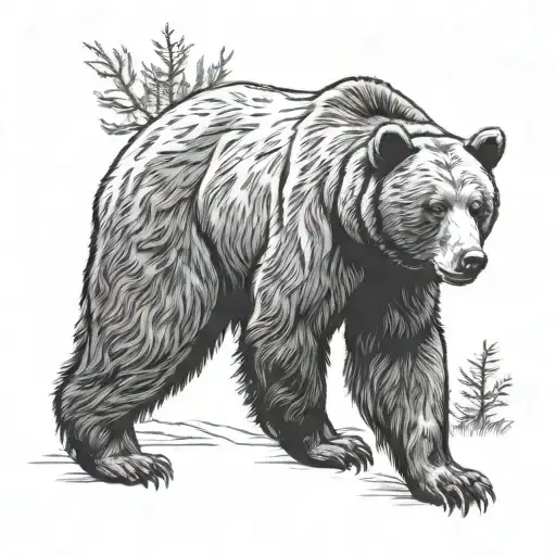 Standing Black Bear