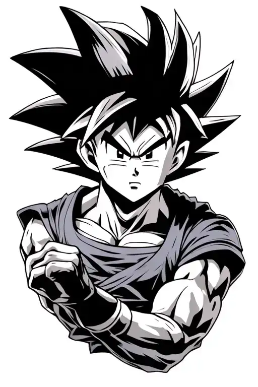 Goku Super Saiyan With Shading Around It
