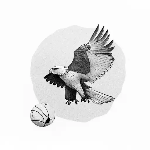 Eva Lou And Come Playing Tennis With An Eagle As The Referee