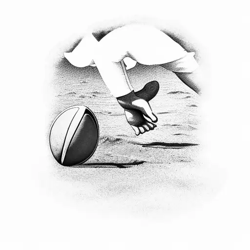 A Nurse Holding A Rugby Ball With A Beach Sunset In The Background