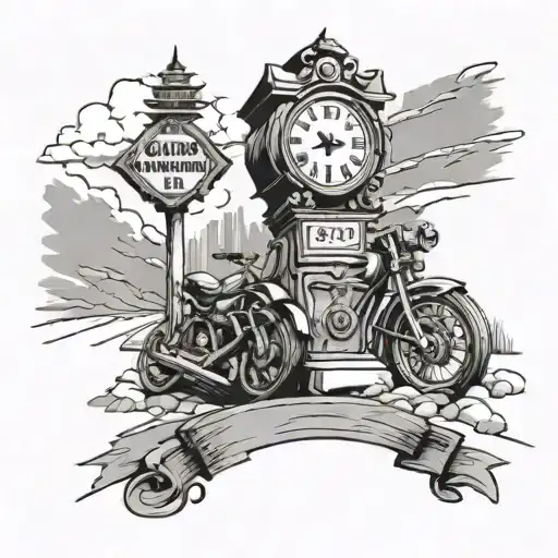 T Road With Street Sign Ne 51St Terrace And A Clock