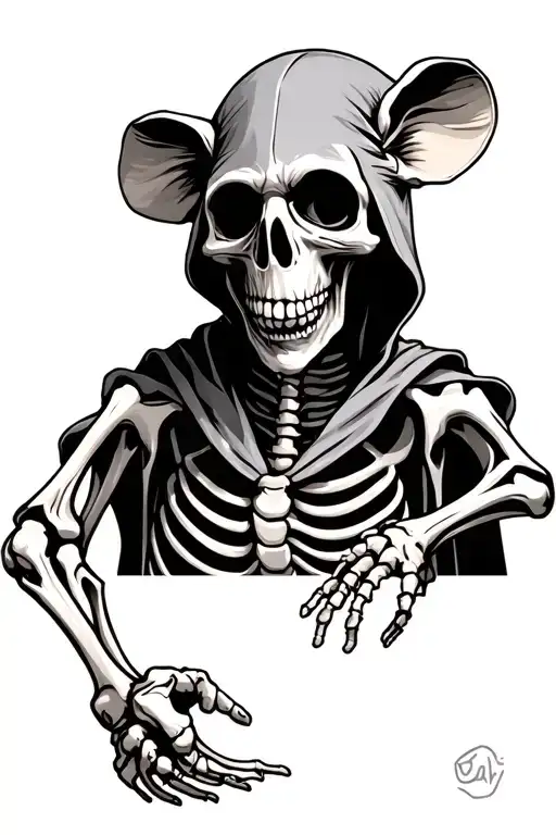 Grim Reaper But The Skeleton Is From A Rat