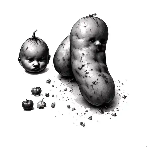 Potato With Baby Face