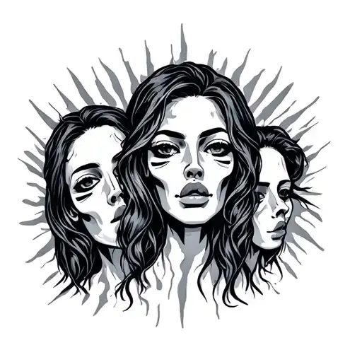 See No Hear No Speak No Black Outline