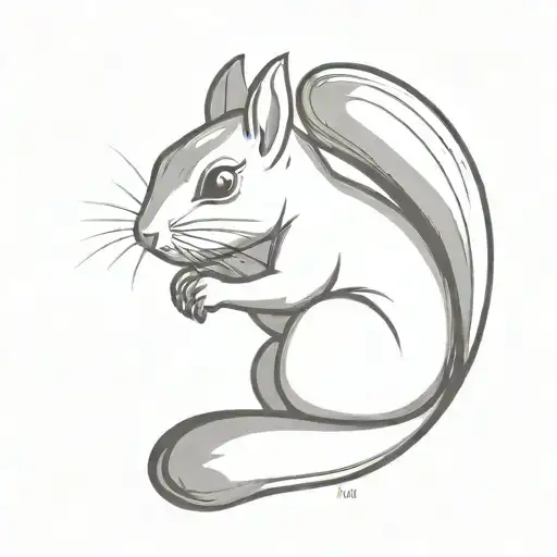 Front View Of A Black Squirell