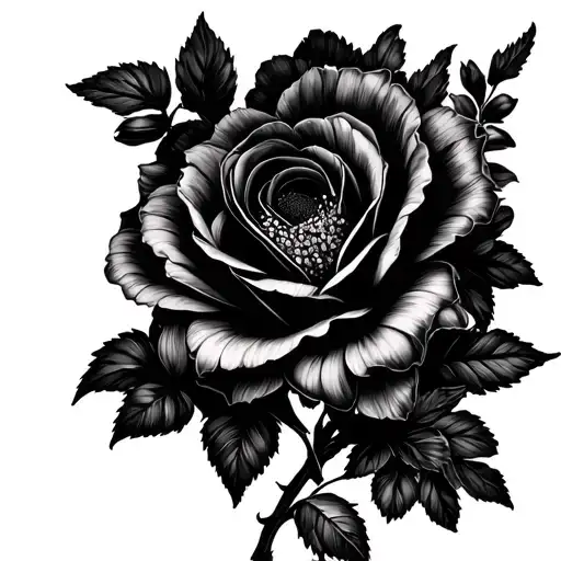 Rose Lilly Daisies And Violets For A Spine Tattoo Design