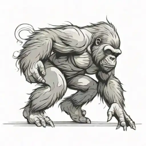 Gorilla Hitting The Ground And Breaking It