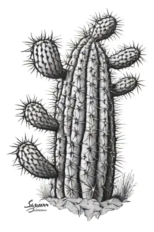 Realistic Saguaro Cactus