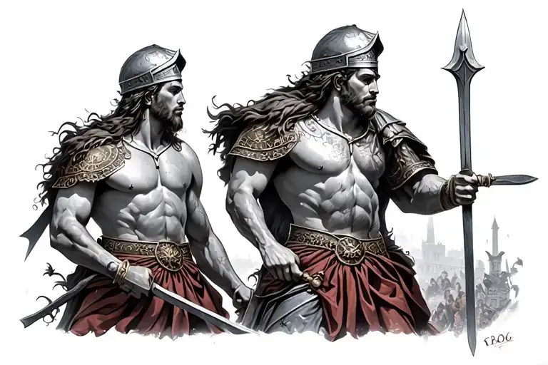 Roman War Scene Inspired