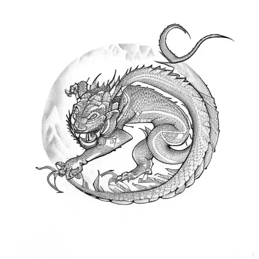 An Adventurous Explorer Discovering A Hidden Dragon Temple