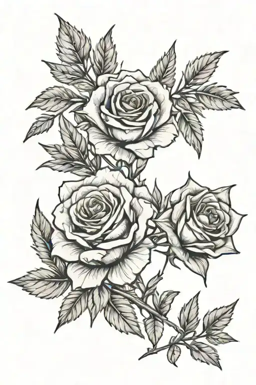 Rose And Rosemary Branches Crossed