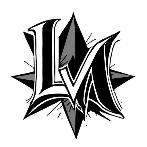 Initials L M Linked In A Star