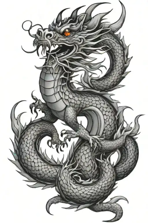 Dragon Asian No Shading