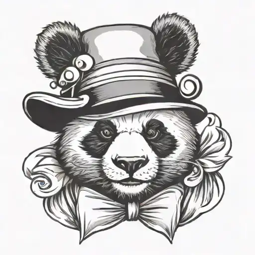 Panda Wearing A Clown Hat