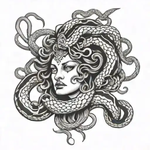 Medusa With Live Snakes