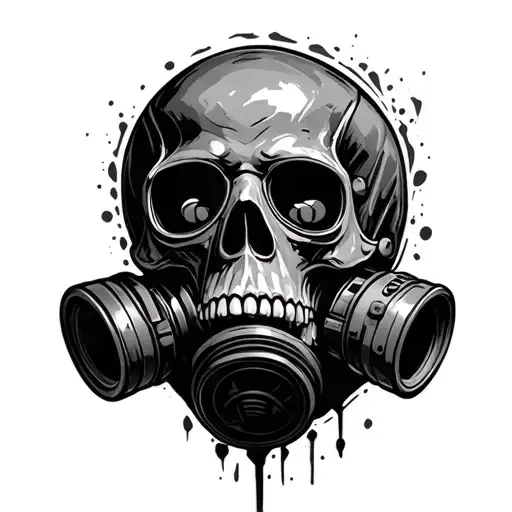 Skull With Gas Mask And Nightvision