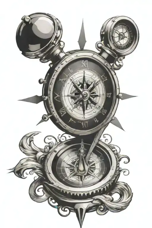 Compass Clock Infinity Symbol