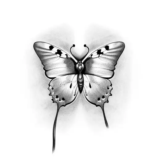 A Butterfly On A Guitar With The Names Hayden And Nils