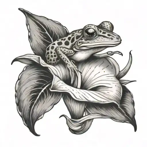 Cala Lily With Frog