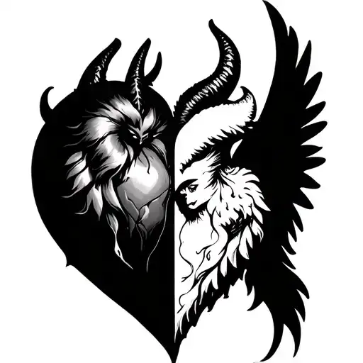 Heart Half Devil Half Angel
