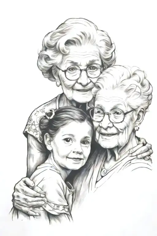 Grandma And Granddaughter