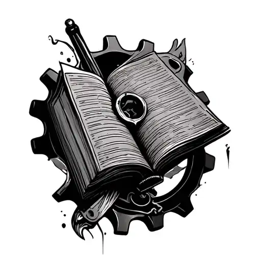 Silhouette Book And Gear