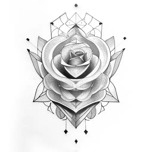 Geometric Flower Leaf Sleeve