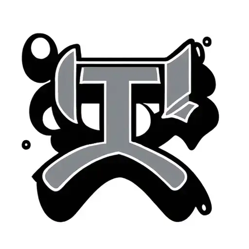 Word Loyalty With T As A Cross In Bubble Letters