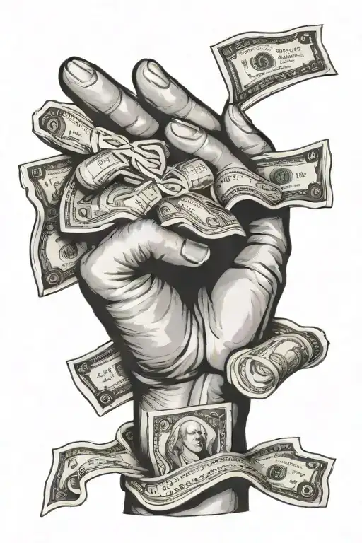 Praying Hands Holding Money