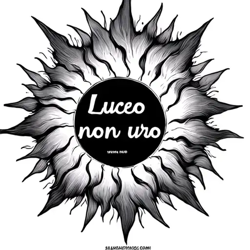 Sun With The Quote Luceo Non Uro