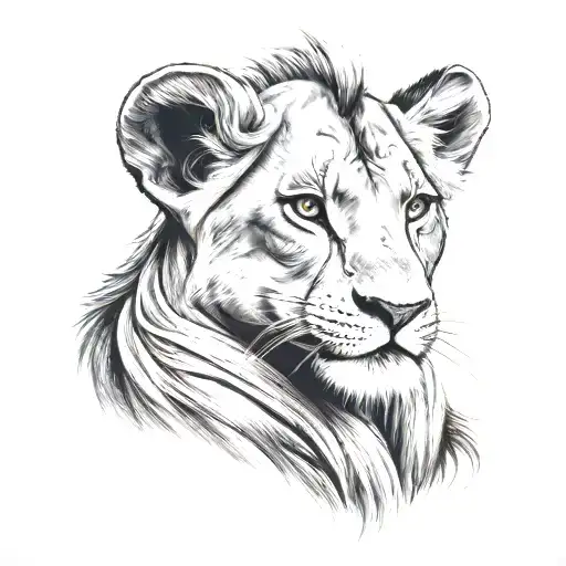 The Simba Drawing From Lion King