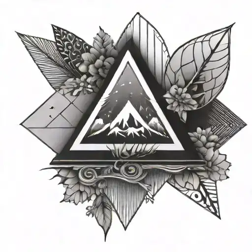 Nature And Triagle Geometric Backgound Background