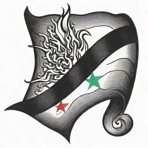 Burning Gay Pride Flag