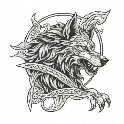 Fenrir Wolf Eat The Sun