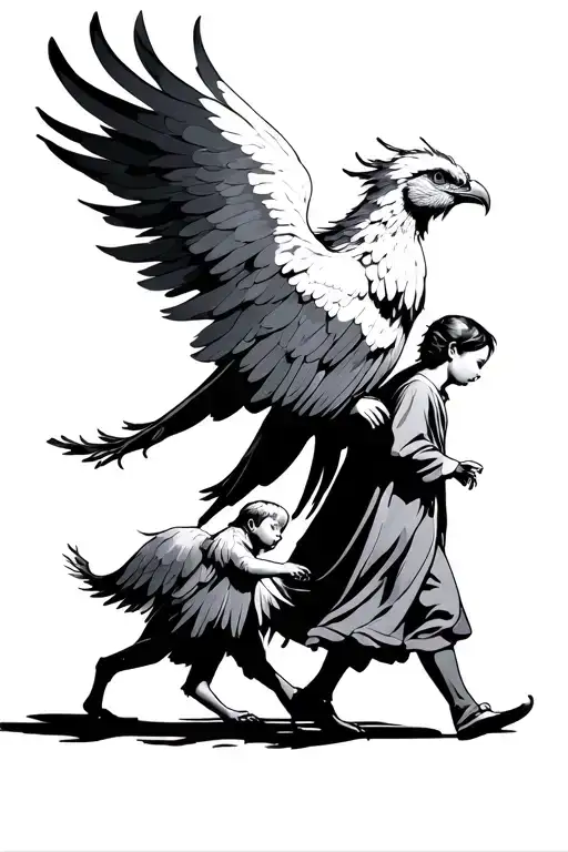 Phoenix And Child Walking