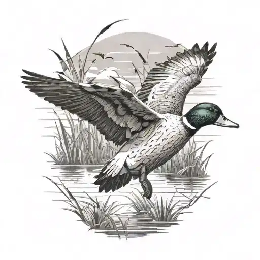 Duck Hunting In Feild