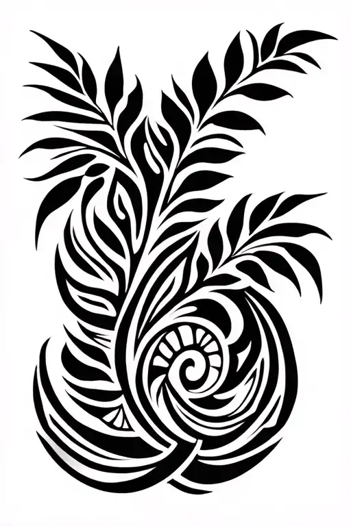 Belize Tatto With Tribal Patters In Black And Make It Like The Hawaiians